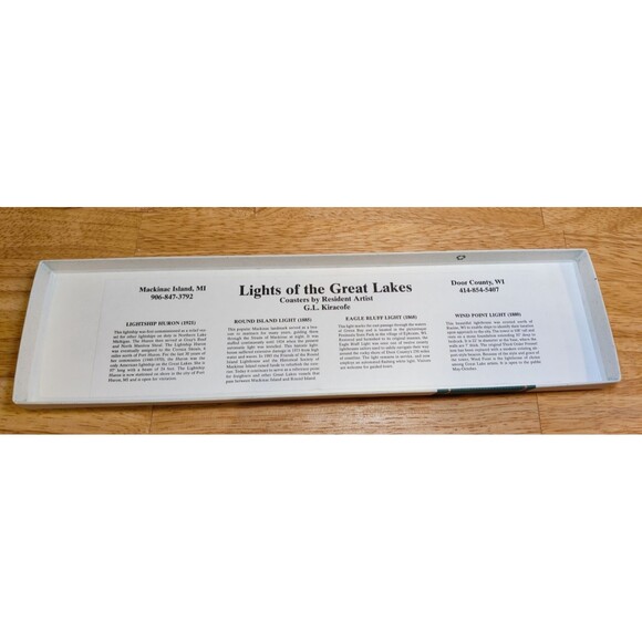 Barlow Mackinac Island Coasters By Artist G.L. Kiracofe-Set of 4-Mackinac, Etc - Picture 3 of 9